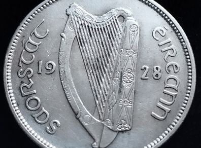 #585 - Ireland - 1928 - Florin - Silver - KM.7