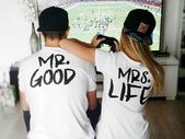 Mr Good And Mrs Life Perfect Couples T-shirts Perfect Gift Present For Valentines Day Idea