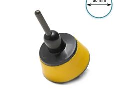 Glass Polish - 12009 50mm ( 2") Spindle Pad Hook and Loop - Yellow Foam Soft