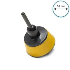 Glass Polish - 12009 50mm ( 2") Spindle Pad Hook and Loop - Yellow Foam Soft
