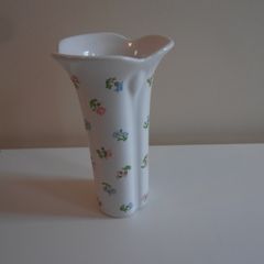 Ceramic White Floral Vase