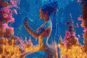 Gem art,hand crafted picture