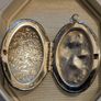 925 Sterling Silver Oval Locket with Floral Engraving Image 2