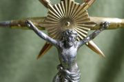 Vintage Trench Art Crucifix Bullet Cross Religious Folk Jesus God