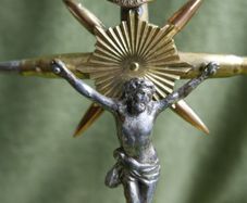 Vintage Trench Art Crucifix Bullet Cross Religious Folk Jesus God
