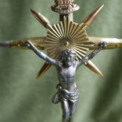 Vintage Trench Art Crucifix Bullet Cross Religious Folk Jesus God