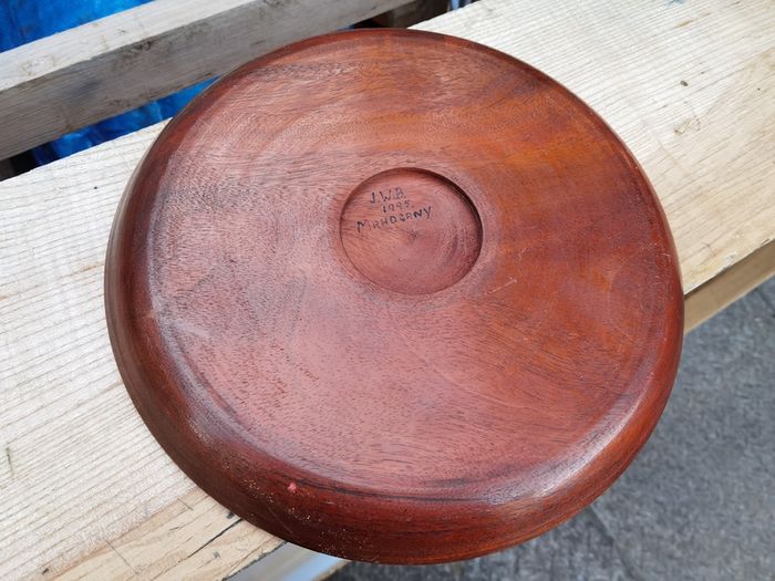 Mahagony Board with Marble Inlay