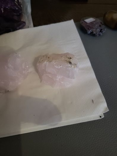 Pink calcite specimens uv reactive 10e each