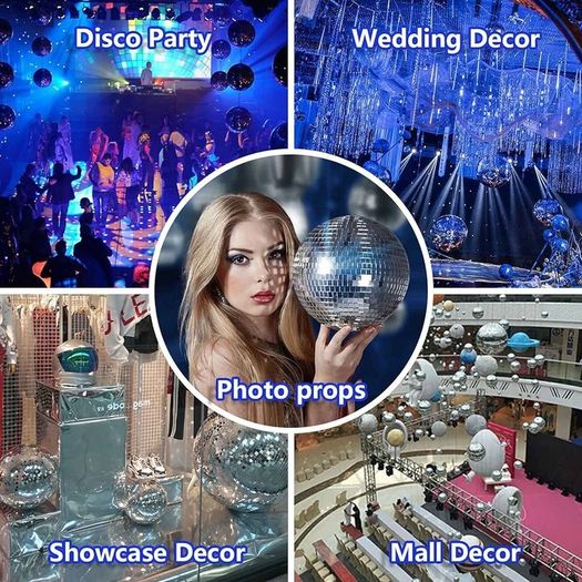 NEW SALE | 20CM Cool and Fun Silver Hanging Party Disco Ball