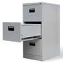 File Cabinet with 3 Drawers Grey 102.5 cm Steel Image 5