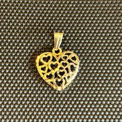 14ct Gold Heart Pendant stamped 1g