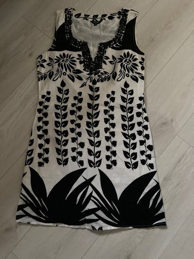 Savida Dressy Black/White Tunic Top Size 12