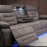 Knox Electric Light Grey Tech Recliner Sofa Set Image 5