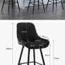 Bar stool black velvet Image 2