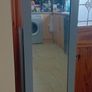 Grey freestanding jewellery cabinet with mirror Image 4