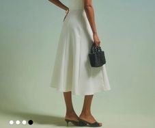 River Island White size 10 sleeveless MIDI dress with bow detail on back BNWT