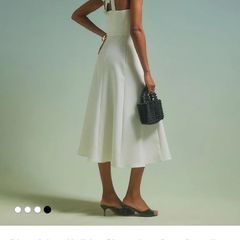 River Island White size 10 sleeveless MIDI dress with bow detail on back BNWT