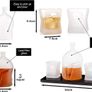 Spartan Edition Decanter Set from Wolf Whiskey - 4-in-1 Whiskey Decanter and Glass Set with Wooden Board | Frosted Decanter and Whisky Glasses, Gifts for Men, Home Bar Accessories | 1400ml Image 3