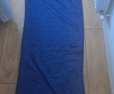 Long Blue Curtains Pair - 229cm Length x 117cm Width