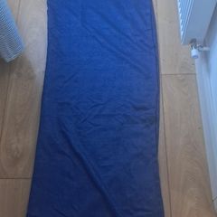 Long Blue Curtains Pair - 229cm Length x 117cm Width