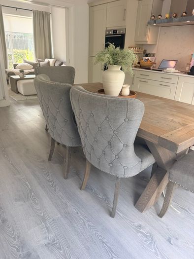 Diamond Furniture Horsen Dining Set Table, Bench & 4 Chairs