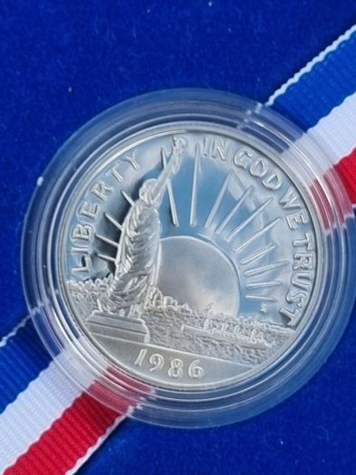 United States Liberty Coin half dollar commemorative coin, issued in 1986.