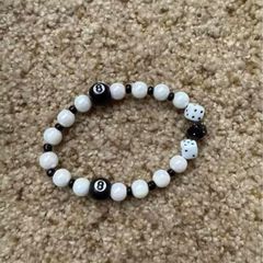 Black & white Stussy bracelet