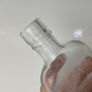 338 - Set of 2 Vintage Clear Glass Collectible Decorative Whiskey Flask Bottles Image 6