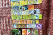 Pokemon large Sized Storage Tin and 250 cards and 2 v/ex cards