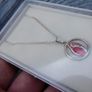 Vintage Sterling Silver 925 Red Teardrop Pendant and Chain 3g Image 10