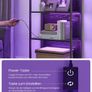 Bookcase with 6 levels and  LED lights with 25 colors, 6 brightness levels, 10 flashing modes, and 6 flashing speeds Image 5