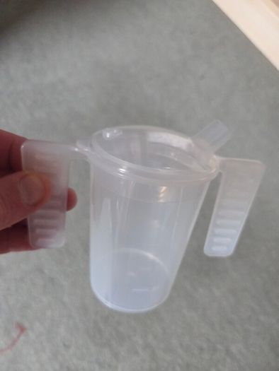3 Cups with handles. Price is for all 3. Not sold separately.