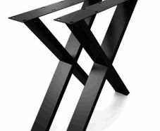Metal Table Legs Type X Loft Style 86/80 cm Set of 2