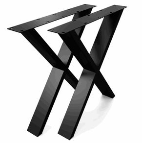 Metal Table Legs Type X Loft Style 86/80 cm Set of 2