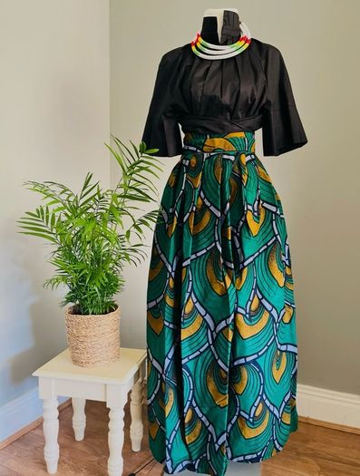African Print Wrap Skirt Womenswear