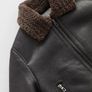 ZARA LEATHER Aviator Jacket with contrast collar Image 3