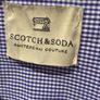 Scotch & Soda Blue Check Shirt with white collar Image 2
