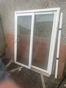 PVC double window sliding door
