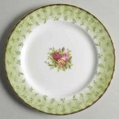 Salad Plate "Old Country Roses" Green Border by Royal Albert