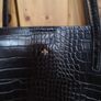 PETA + JAIN Saint Tote Bag in Black Croc Image 3