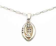 925 Vintage Abstract Silver Necklace