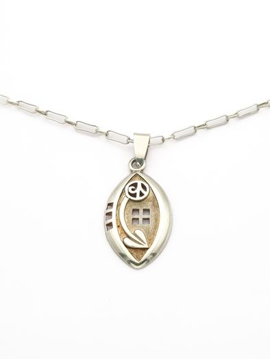 925 Vintage Abstract Silver Necklace