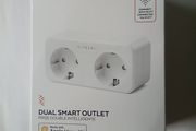Satechi Dual Smart Outlet with Real-Time Power Monitoring - Wi-Fi Smart Plug 2.4Ghz Enabled - Works with Apple HomeKit (EU, White)