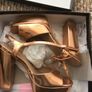 ladys shoes rose gold only wore once. Practically new. Image 2