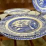 Vintage English Ironstone Tableware Staffordshire Blue Willow Dinner Plate Image 10