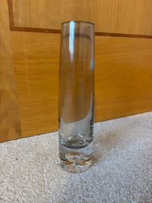 Marks & Spencer Handmade Clear Glass Taper Bud Vase (23cm)