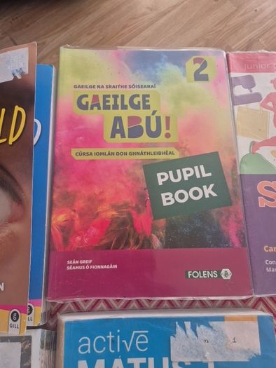 Junior Cycle School Books Bundle - 5 Core Textbooks (Maths, Irish, Geography, RE, Home Ec)