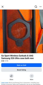 Gosport Trun Wireless Earbuds and Samsung S26 Ultra case