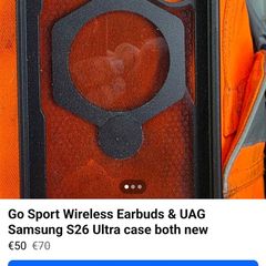 Gosport Trun Wireless Earbuds and Samsung S26 Ultra case