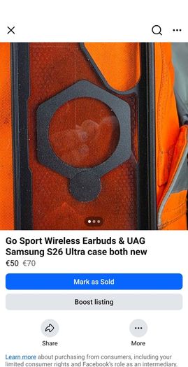 Gosport Trun Wireless Earbuds and Samsung S26 Ultra case